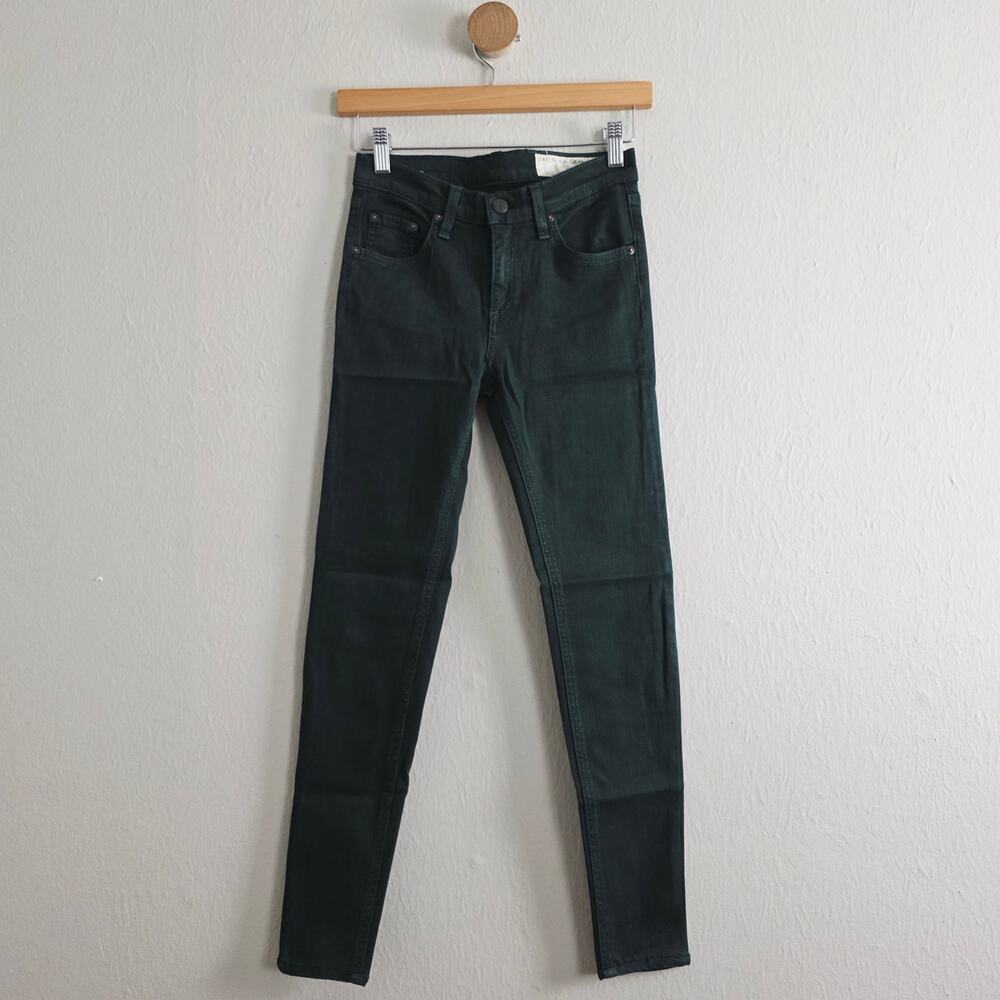 Rag & Bone Skinny Jean Forest Green Tencel Stretch Denim Style W15020337 - 25